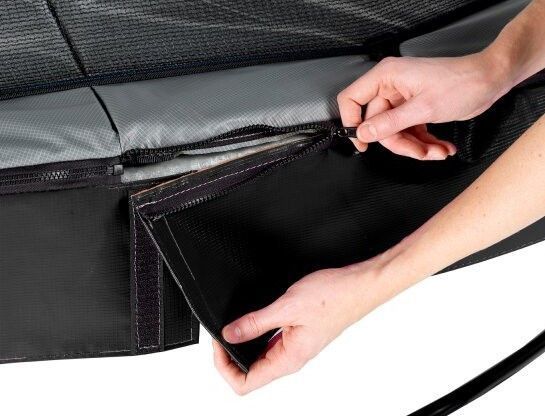 Батут для дорослих і дітей EXIT Elegant 427 cm black з захисною сіткою (Нідерланди) 09.10.14.00 фото