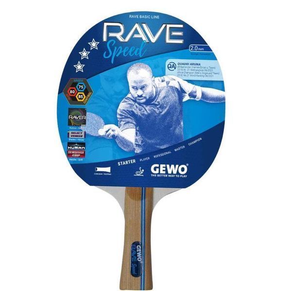 Набір для настільного тенісу Gewo Rave Speed 2 Bats 3 Balls (86080000) 144629-1285036 фото
