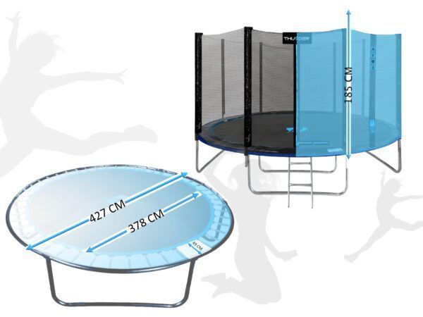Батут THUNDER OUTSIDE PRO 14FT блакитний 427 см OUTSIDE-PRO-14FT-BLUE фото