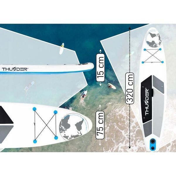 Надувна SUP дошка THUNDER Planet 320 см з веслом Blue SUP-PLANET-BLUE фото