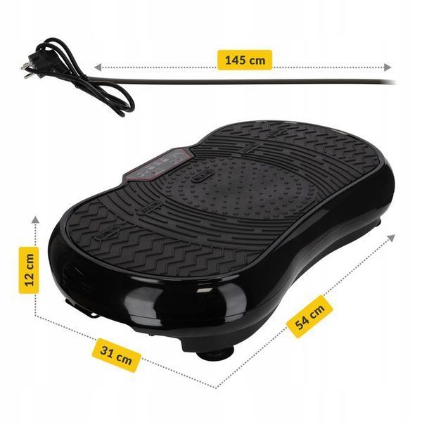 Віброплатформа для тренувань 4FIZJO Pro+ з пультом та еспандерами Black (P-5907739319524) P-5907739319524 фото