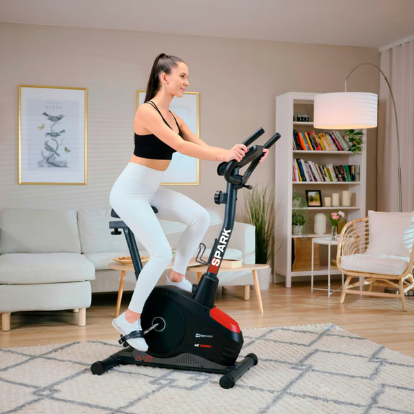 Велотренажер Hop-Sport HS-2080 Spark чорно-червоний (2025) 5902308236462 фото