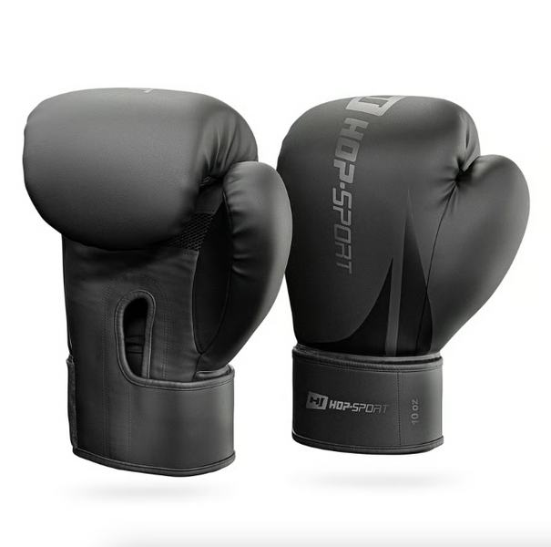 Боксерські рукавиці Hop-Sport HS-BG10 10oz чорні 5902308231627 фото