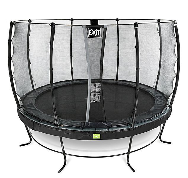 Батут для дорослих і дітей EXIT Elegant 427 cm black з захисною сіткою (Нідерланди) 09.10.14.00 фото