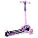 Самокат дитячий триколісний Ricokids Piko з LED колесами рожево-фіолетовий 765013 фото 3