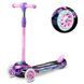 Самокат дитячий триколісний Ricokids Piko з LED колесами рожево-фіолетовий 765013 фото 2