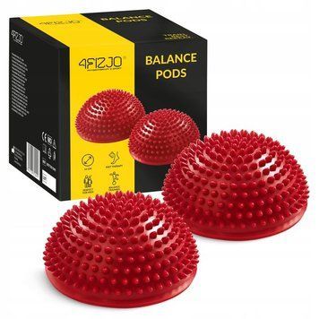 Півсфера масажна балансувальна 4FIZJO Balance Pad 16 см 2 шт масажер для ніг, стоп Red (P-5907739310477) P-5907739310477 фото