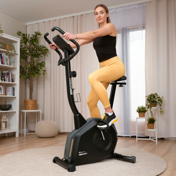 Велотренажер Hop-Sport HS-4000H Grant чорно-золотистий 5902308237438 фото