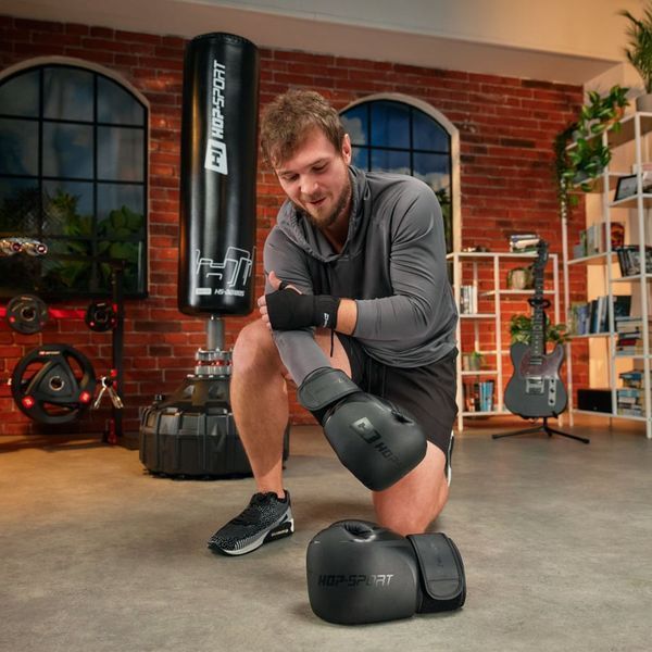 Боксерські рукавиці Hop-Sport HS-BG12 12oz чорні 5902308231634 фото