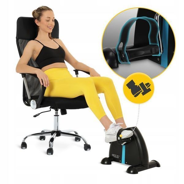 Міні велотренажер 4FIZJO Evo 2 в 1 для рук та ніг Black/Blue (P-5905973401692) 154702-2692 фото