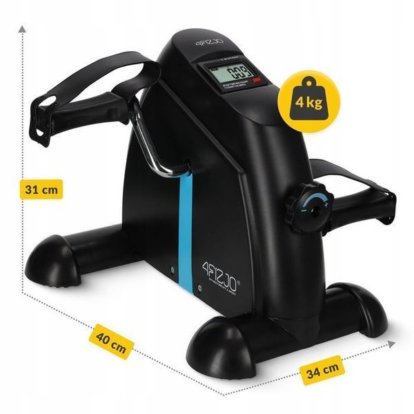 Міні велотренажер 4FIZJO Evo 2 в 1 для рук та ніг Black/Blue (P-5905973401692) 154702-2692 фото