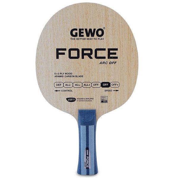 Ракетка для настільного тенісу Gewo Force ARC OFF, Inventus XT Pro 52.5 + 50.0, FL (1163700001) 931328 фото