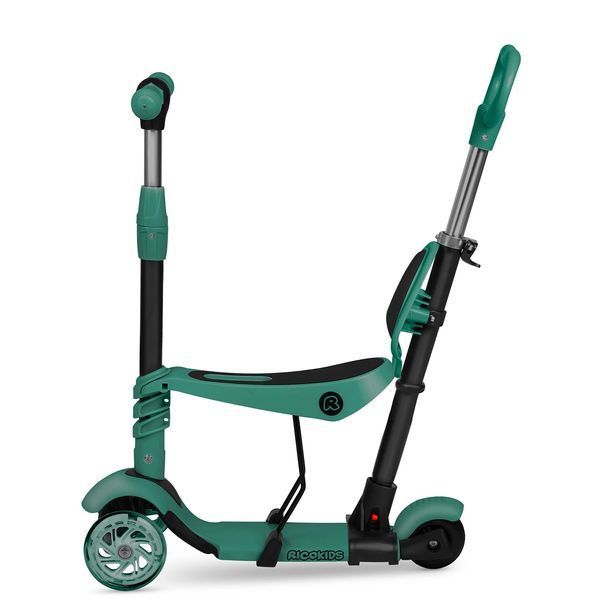 Самокат дитячий триколісний Ricokids Todi зелений 765403 фото