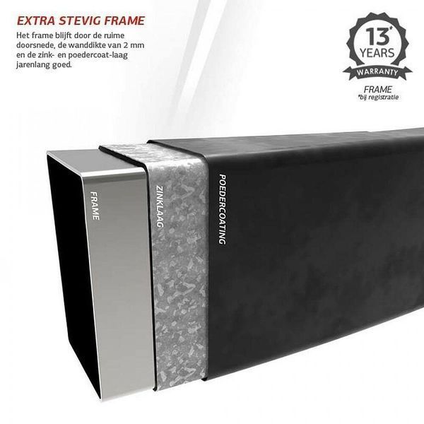 Прямокутний грунтовий батут з стіною BERG Ultim Champion FlatGround 410 Grey + AeroWall BLK&GRY 32.31.44.31 102186-3103 фото