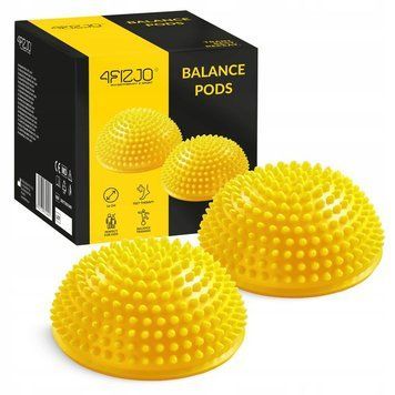 Півсфера масажна балансувальна 4FIZJO Balance Pad 16 см 2 шт масажер для ніг, стоп Yellow (P-5907739310460) P-5907739310460 фото