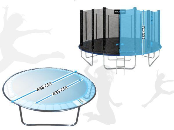 Батут THUNDER OUTSIDE PRO 16FT блакитний 488 см OUTSIDE-PRO-16FT-BLUE фото