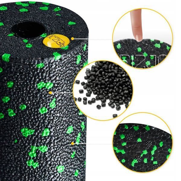Масажний ролик 4FIZJO Mini Foam Roller 15 x 5.3 см (валик, роллер) Black/Green (P-5907222931950) 142303-2692 фото
