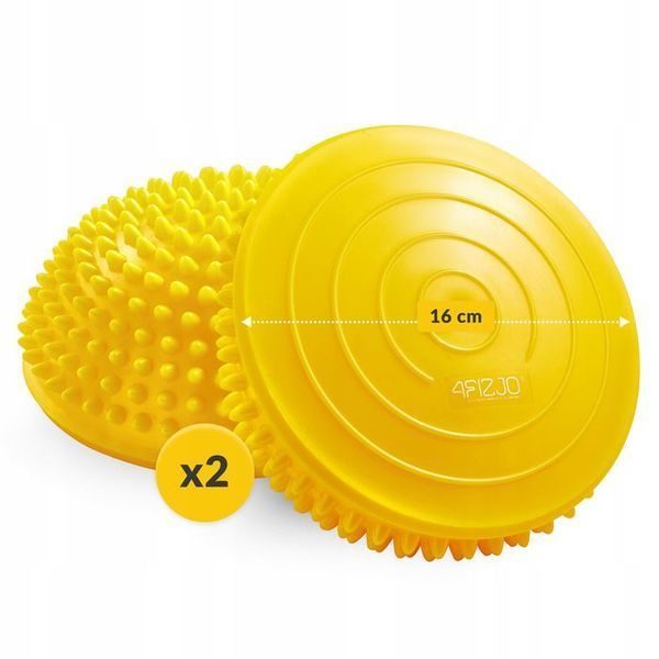 Півсфера масажна балансувальна 4FIZJO Balance Pad 16 см 2 шт масажер для ніг, стоп Yellow (P-5907739310460) P-5907739310460 фото