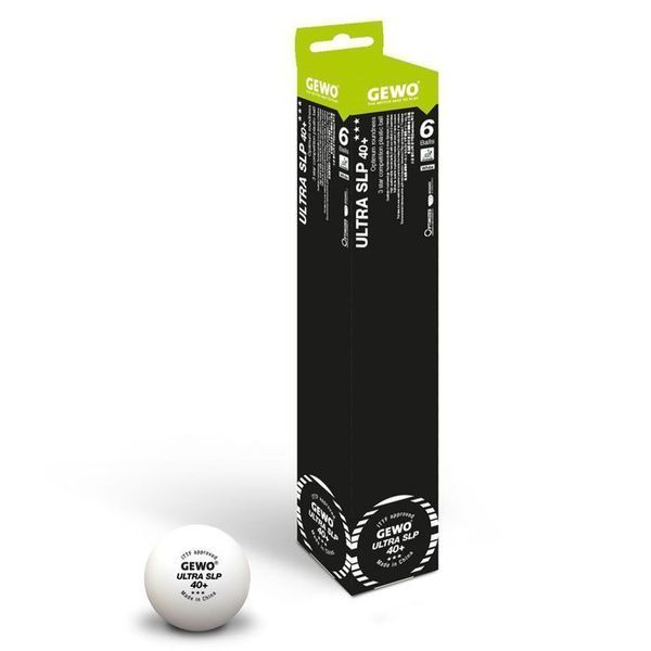М'ячі для настільного тенісу Gewo Ultra SLP 40+ ITTF 6 шт (81351200) 144631-1285036 фото
