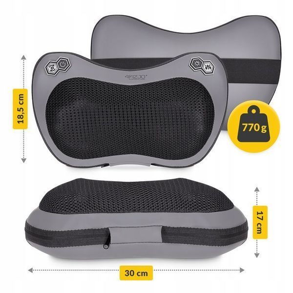 Подушка-масажер 4FIZJO Shiatsu Pro+ Black (P-5907739319159) P-5907739319159 фото