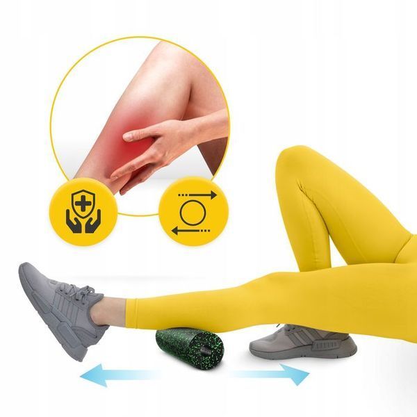 Масажний ролик 4FIZJO Mini Foam Roller 15 x 5.3 см (валик, роллер) Black/Green (P-5907222931950) 142303-2692 фото