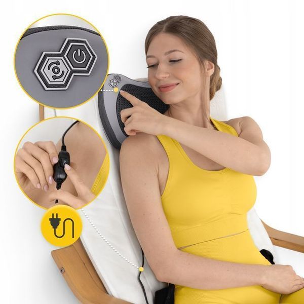 Подушка-масажер 4FIZJO Shiatsu Pro+ Black (P-5907739319159) P-5907739319159 фото