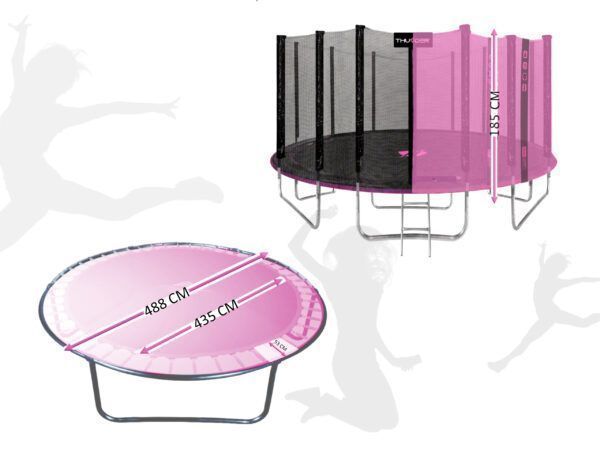 Батут THUNDER OUTSIDE PRO 16FT рожевий 488 см OUTSIDE-PRO-16FT-PINK фото