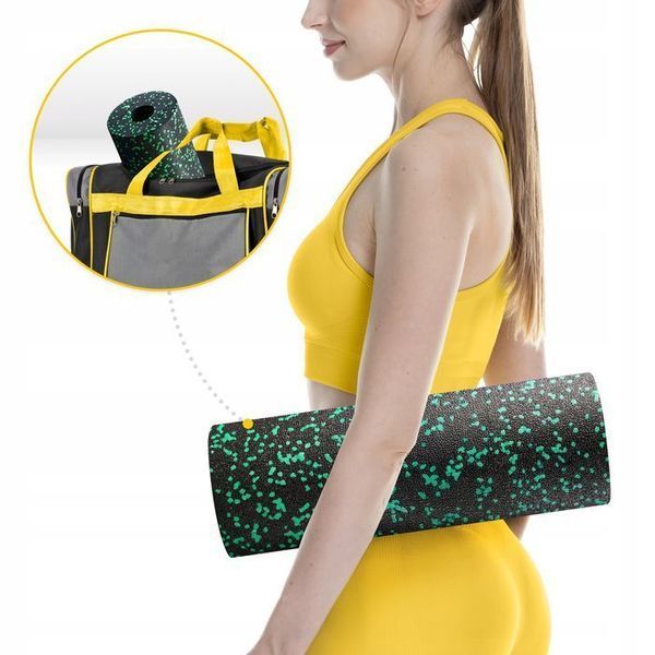 Масажний ролик 4FIZJO EPP PRO+ 45 x 14.5 см (валик, роллер) гладкий Black/Green (P-5907739310590) P-5907739310590 фото