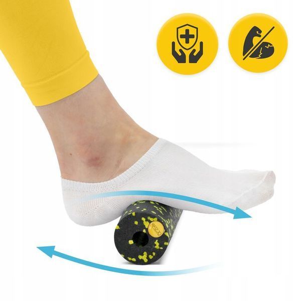 Масажний ролик 4FIZJO Mini Foam Roller 15 x 5.3 см (валик, роллер) Black/Yellow (P-5907222931790) 142304-2692 фото
