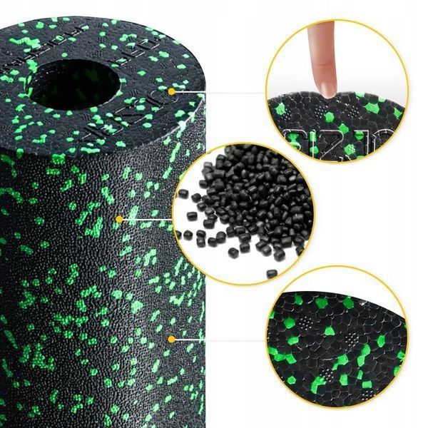 Масажний ролик 4FIZJO EPP PRO+ 45 x 14.5 см (валик, роллер) гладкий Black/Green (P-5907739310590) P-5907739310590 фото