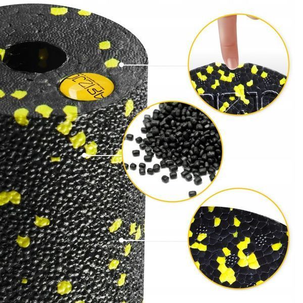 Масажний ролик 4FIZJO Mini Foam Roller 15 x 5.3 см (валик, роллер) Black/Yellow (P-5907222931790) 142304-2692 фото