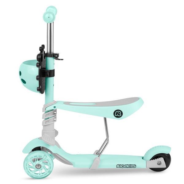 Самокат дитячий триколісний Ricokids Buggy м'ятний 765301 фото