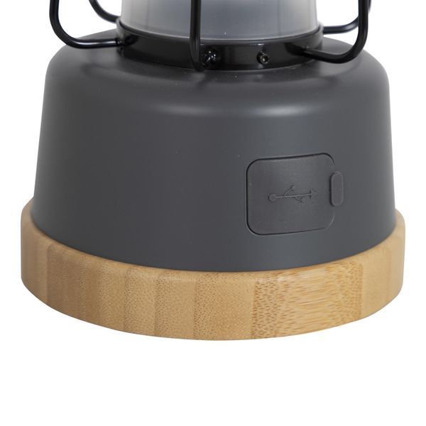 Ліхтар кемпінговий Bo-Camp Harlington Rechargable Dimming 370 Lumen Bamboo-Grey (5818921) DAS303872 фото