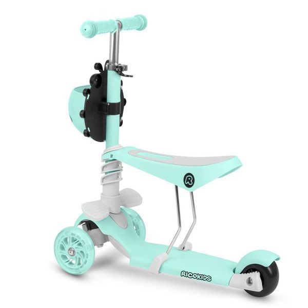 Самокат дитячий триколісний Ricokids Buggy м'ятний 765301 фото