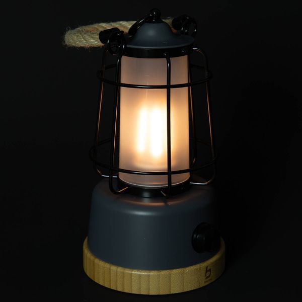 Ліхтар кемпінговий Bo-Camp Harlington Rechargable Dimming 370 Lumen Bamboo-Grey (5818921) DAS303872 фото