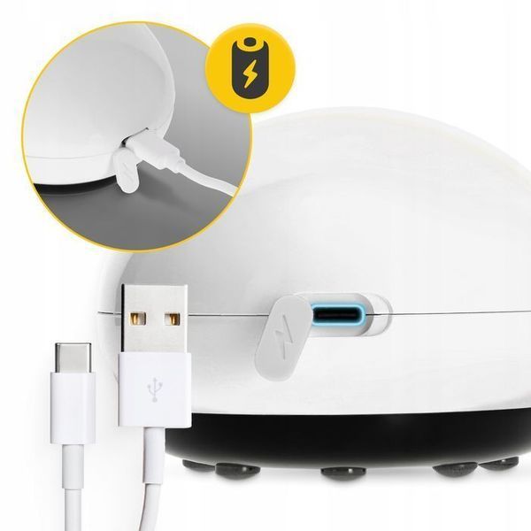 Масажна вакуумна банка 4FIZJO акумуляторна з ІЧ прогрівом White (P-5907739318688) P-5907739318688 фото