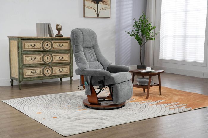 Крісло для відпочинку Avko Style ARMH 004 Grey з масажем, підігрівом і вбудованою підставкою для ніг 913545760 фото