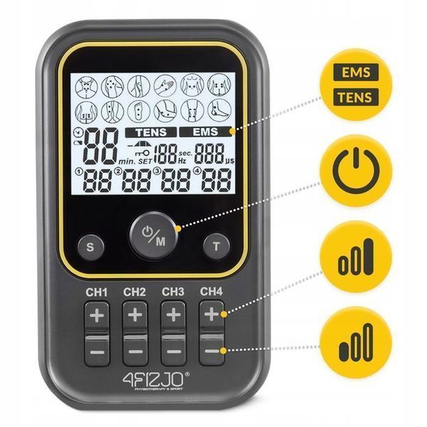Апарат для електростимуляції м'язів 4FIZJO Combo PRO+ 2 в 1 (P-5907739317124) P-5907739317124 фото