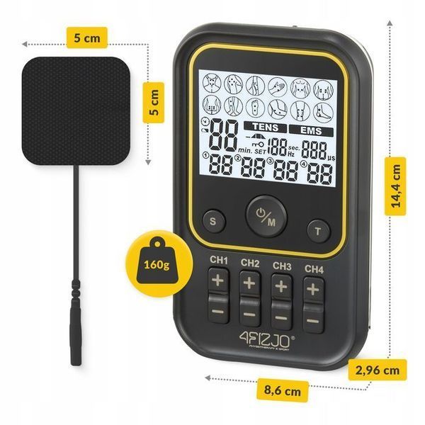 Апарат для електростимуляції м'язів 4FIZJO Combo PRO+ 2 в 1 (P-5907739317124) P-5907739317124 фото