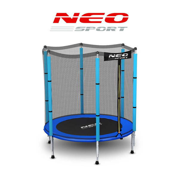 Батут Neo-Sport з зовнішньою сіткою 4,5 футів 140 см синій NS-04Z200F фото