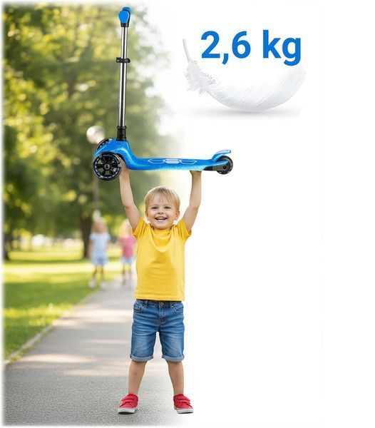 Дитячий триколісний самокат Ricokids Jelly синій 765902 фото