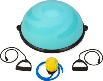 Балансувальна півсфера Gymtek G-42645 Flex Core Half Ball 58 см Блакитна &ndash; тренажер для балансу, силових і кардіо вправ вдома 5905884426456 фото