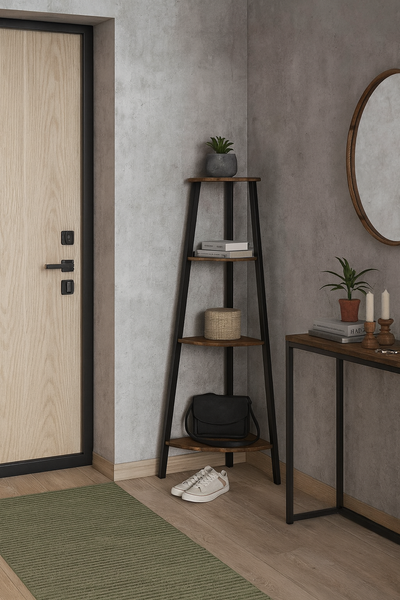 Етажерка Costway Leo кутова в стилі Loft 5903332062340 фото