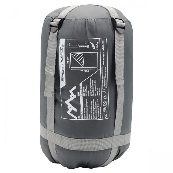 Спальний мішок (спальник) ковдра SportVida SV-CC0069 -3 ...+21&deg;C L Black/Grey 5447-2692 фото
