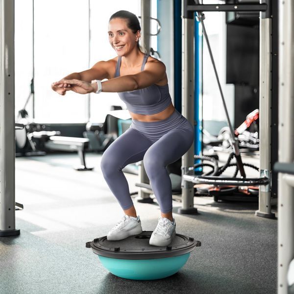 Балансувальна півсфера Gymtek G-42645 Flex Core Half Ball 58 см Блакитна &ndash; тренажер для балансу, силових і кардіо вправ вдома 5905884426456 фото