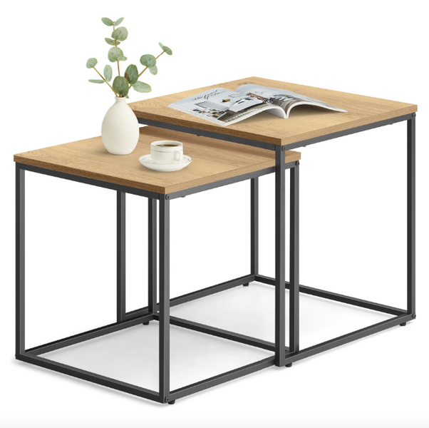 Комплект журнальних столиків Leobert Nika квадратні натуральний 5903332075867 фото
