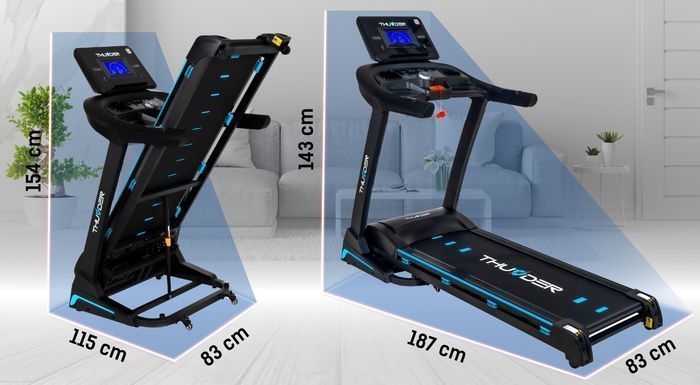 Електрична бігова доріжка Thunder Treadmil CORE-S-BLACK CORE-S-BLACK фото