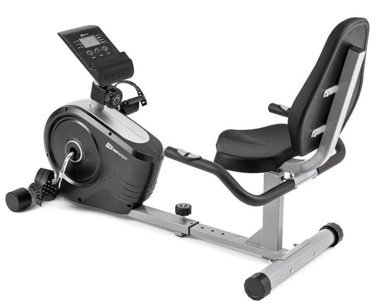 Горизонтальний велотренажер Hop-Sport HS-2050L Beat сріблястий &ndash; комфортний магнітний велотренажер для домашніх тренувань 5902308223868 фото