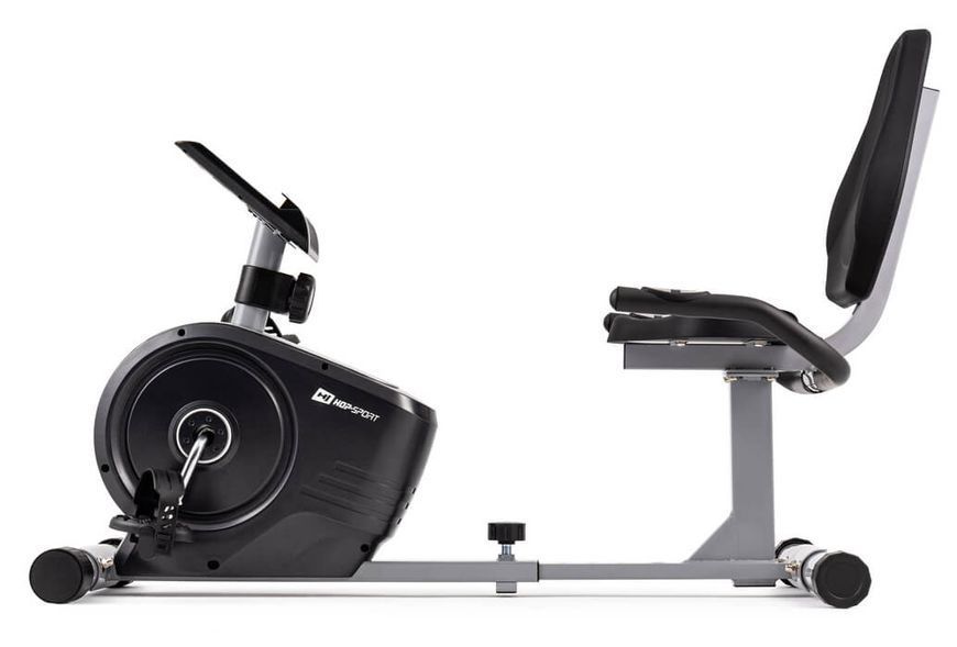 Горизонтальний велотренажер Hop-Sport HS-2050L Beat сріблястий &ndash; комфортний магнітний велотренажер для домашніх тренувань 5902308223868 фото