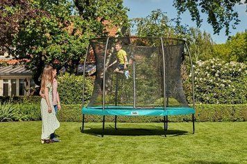 Батут Salta Comfort Edition 251 см з захисною сіткою Green 5074G 2643-09 фото